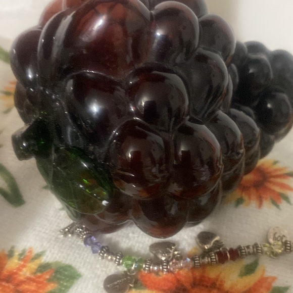 Mikasa holiday orchard & glass🍇bunch+925 multi-charm Bracelet - Picture 11 of 17